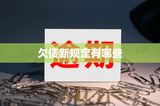 欠债新规定有哪些