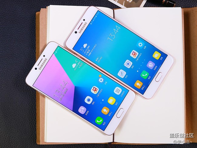 三星盖乐世C7 Pro蔷薇粉枫叶金双*赏