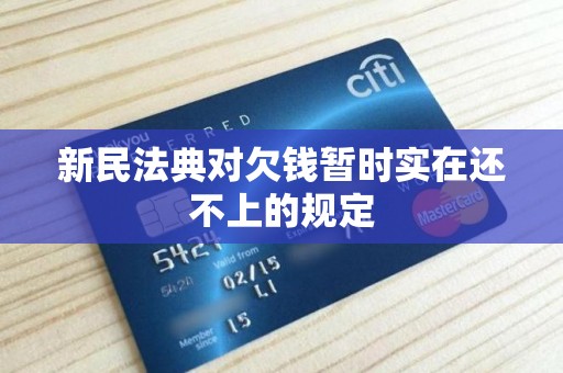 新民法典对欠钱暂时实在还不上的规定