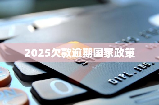 2025欠款逾期国家政策