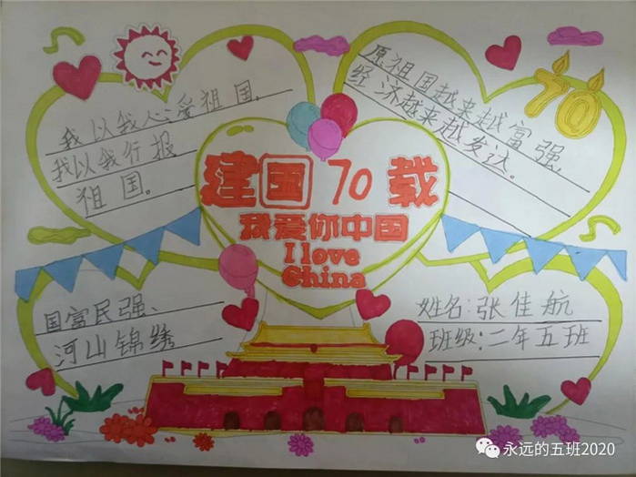 我和我的祖国手抄报图片大全一年级