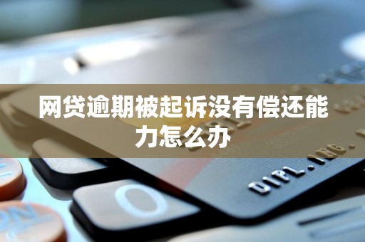 网贷逾期被起诉没有偿还能力怎么办