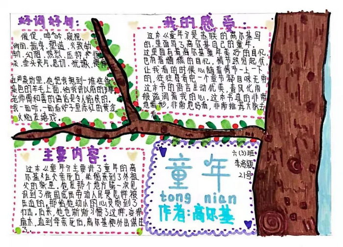 高尔基《童年》的手抄报