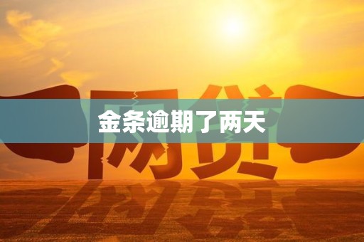 金条逾期了两天