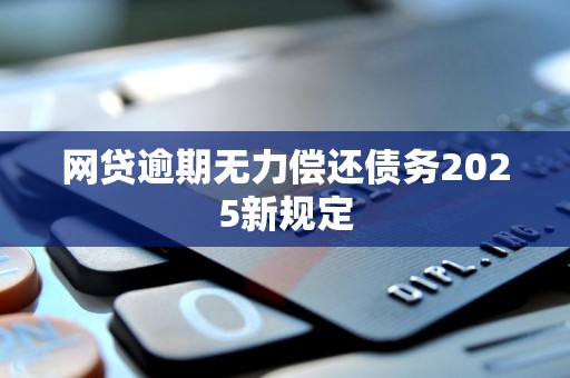 网贷逾期无力偿还债务2025新规定