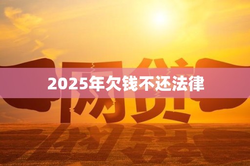 2025年欠钱不还法律