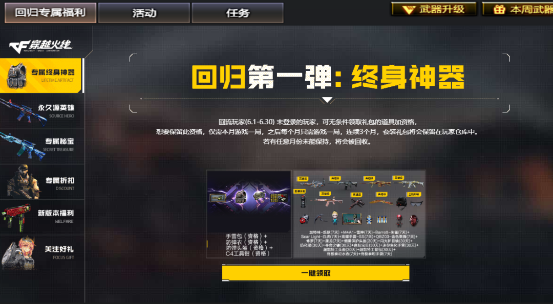 大大小小的回归福利