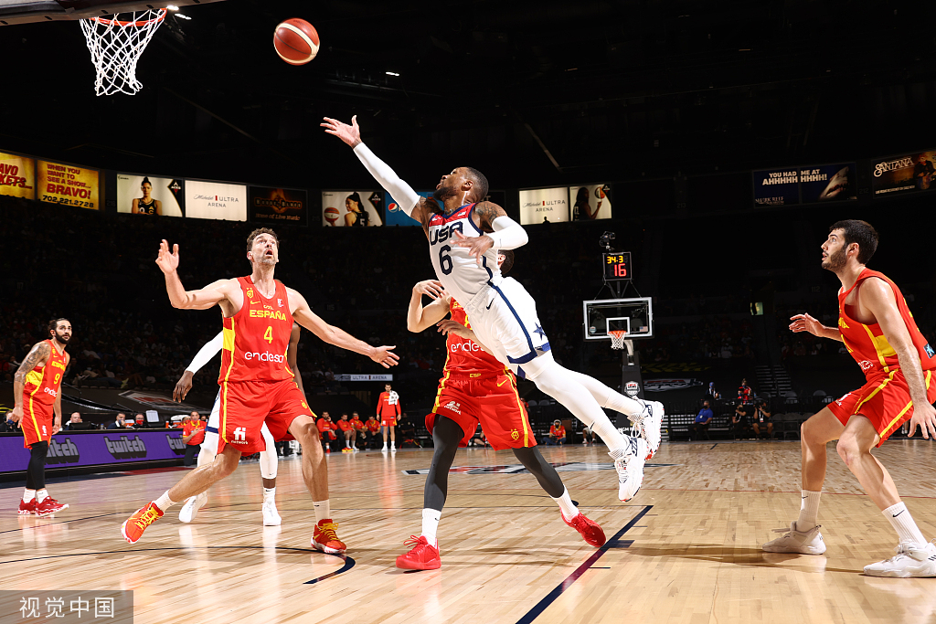 【奥运热身赛】两连胜！利拉德19+6，美国男篮力克西班牙男篮