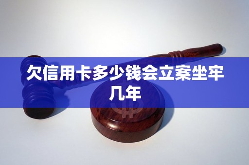 欠信用卡多少钱会立案坐牢几年