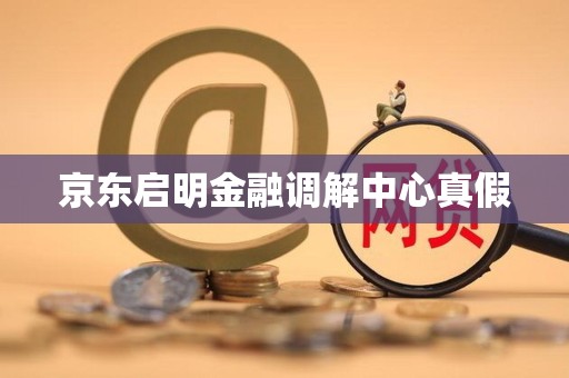 京东启明金融调解中心真假
