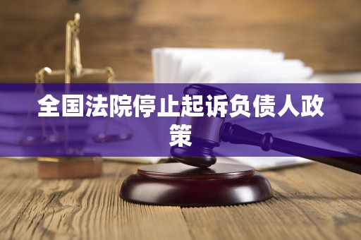全国法院停止起诉负债人政策
