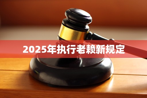 2025年执行老赖新规定