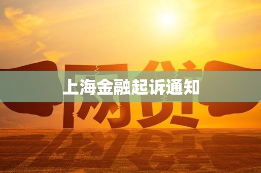 上海金融起诉通知