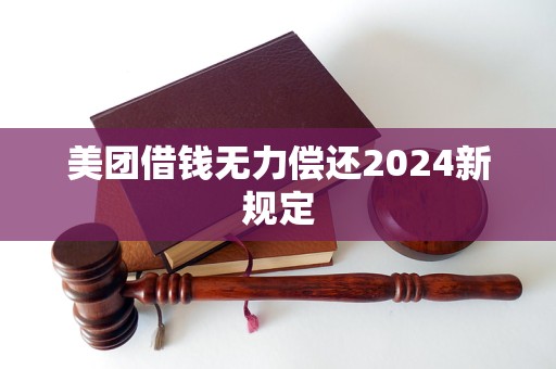 美团借钱无力偿还2024新规定