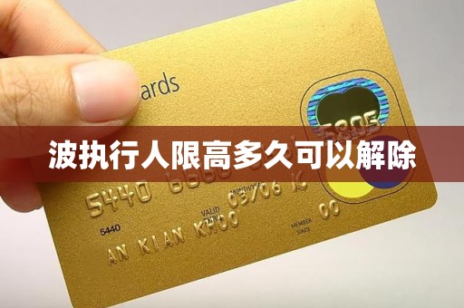 波执行人限高多久可以解除