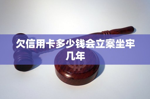 欠信用卡多少钱会立案坐牢几年