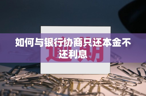 如何与银行协商只还本金不还利息