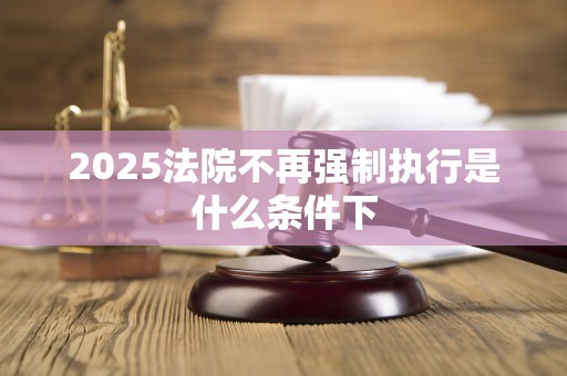 2025法院不再强制执行是什么条件下