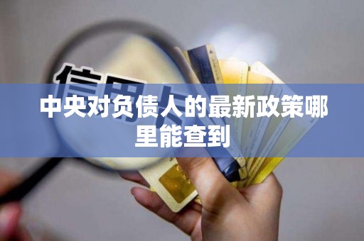 中央对负债人的最新政策哪里能查到