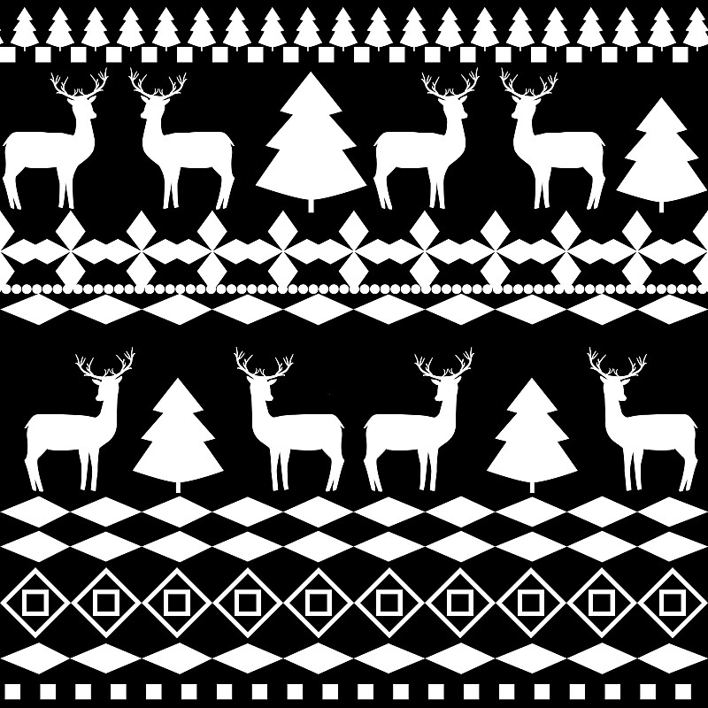 鹿和树图案的北方服装图片下载