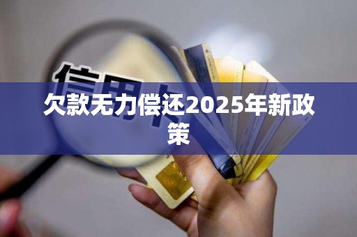 欠款无力偿还2025年新政策