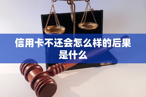 信用卡不还会怎么样的后果是什么