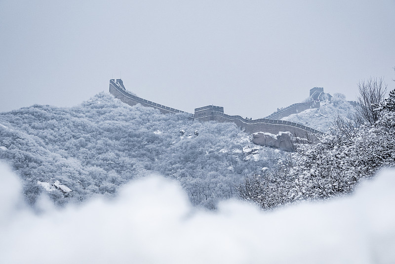 八达岭长城雪景图片下载