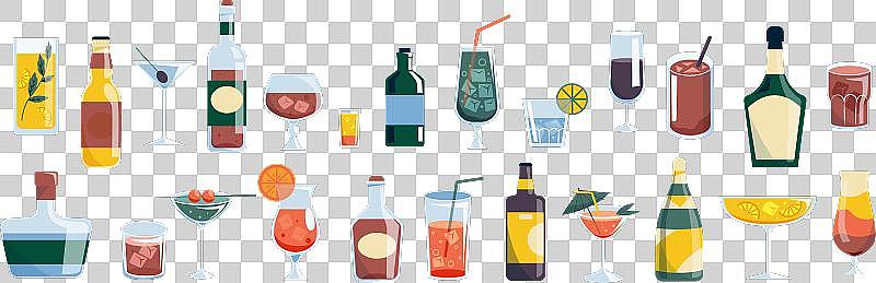 酒精饮料收集酒吧和餐厅的菜单图片下载