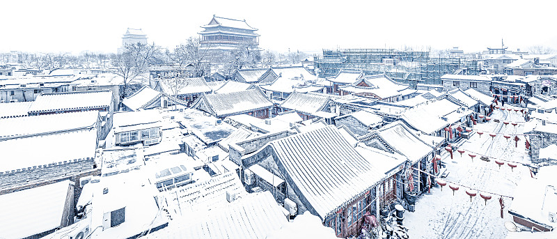 大雪飘京城 Old Beijing in The Snow图片下载