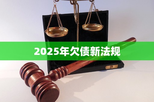 2025年欠债新法规