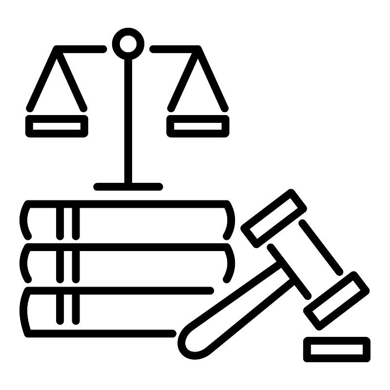 法律与正义线条图标图片下载