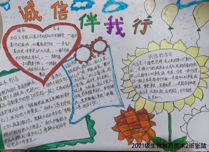 诚信手抄报内容简单