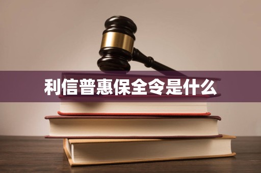 利信普惠保全令是什么