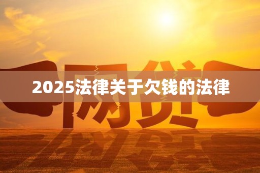 2025法律关于欠钱的法律