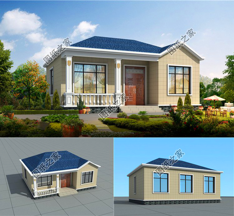 农村90平方米一层房子设计图，每款不超10万，再也不用为小宅基地发愁