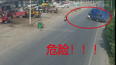 全责！货车掉头不观察撞倒后方电动车