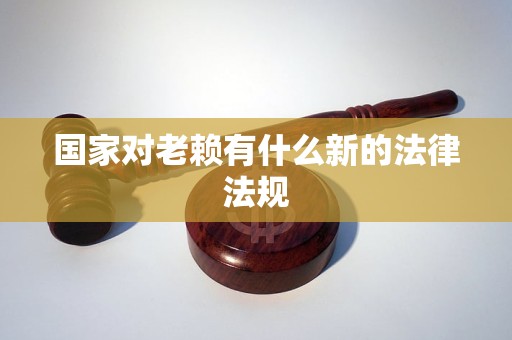 国家对老赖有什么新的法律法规