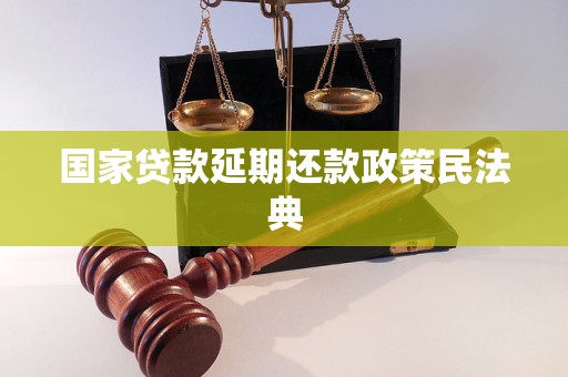 国家贷款延期还款政策民法典