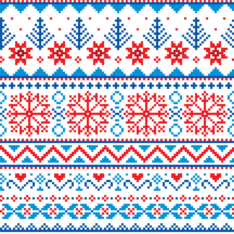 冬季圣诞集市岛风格传统针织图片下载