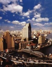 外白渡桥和吴淞路闸桥跨入虹口区境北外滩