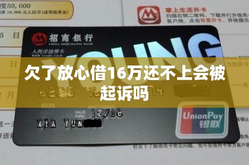 欠了放心借16万还不上会被起诉吗