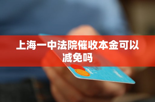 上海一中法院催收本金可以减免吗