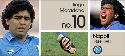 马拉多纳的10号球衣被那不勒斯封存