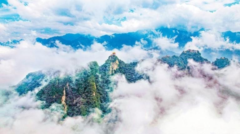 秦岭云海。（记者　王健　实习生付子涵摄）