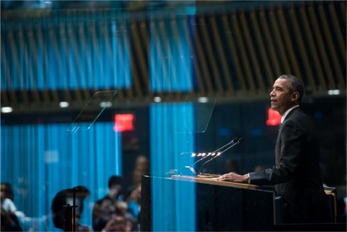 US President Barack Obama speaks to the Summit.