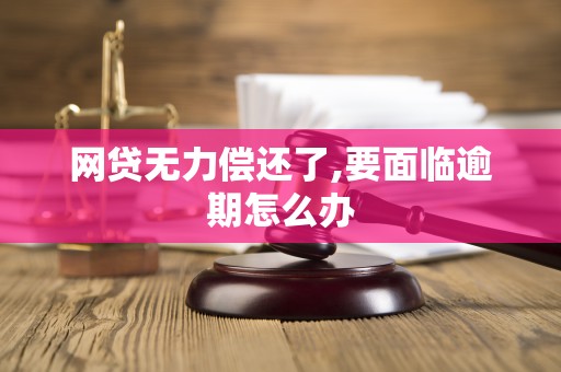 网贷无力偿还了,要面临逾期怎么办
