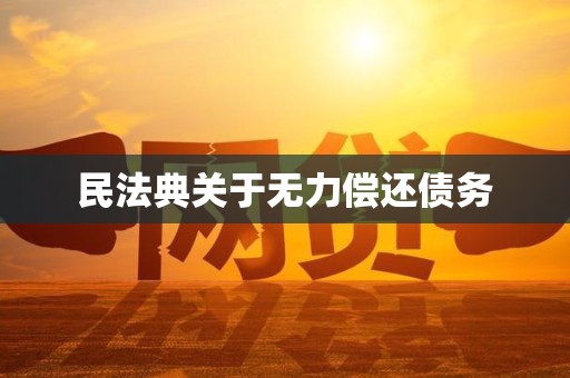 民法典关于无力偿还债务