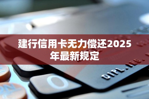 建行信用卡无力偿还2025年最新规定
