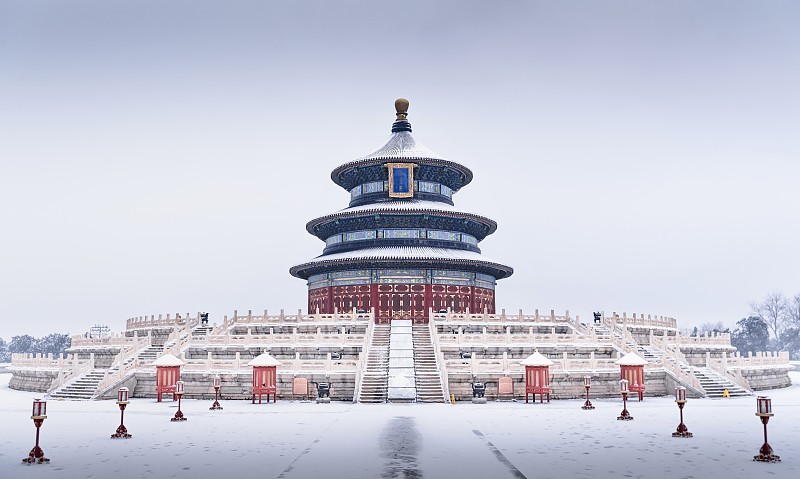 雪后的祈年殿图片下载