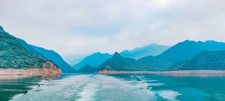 黑河金盆水库。（记者　窦翊明　实习生　付子涵　摄）